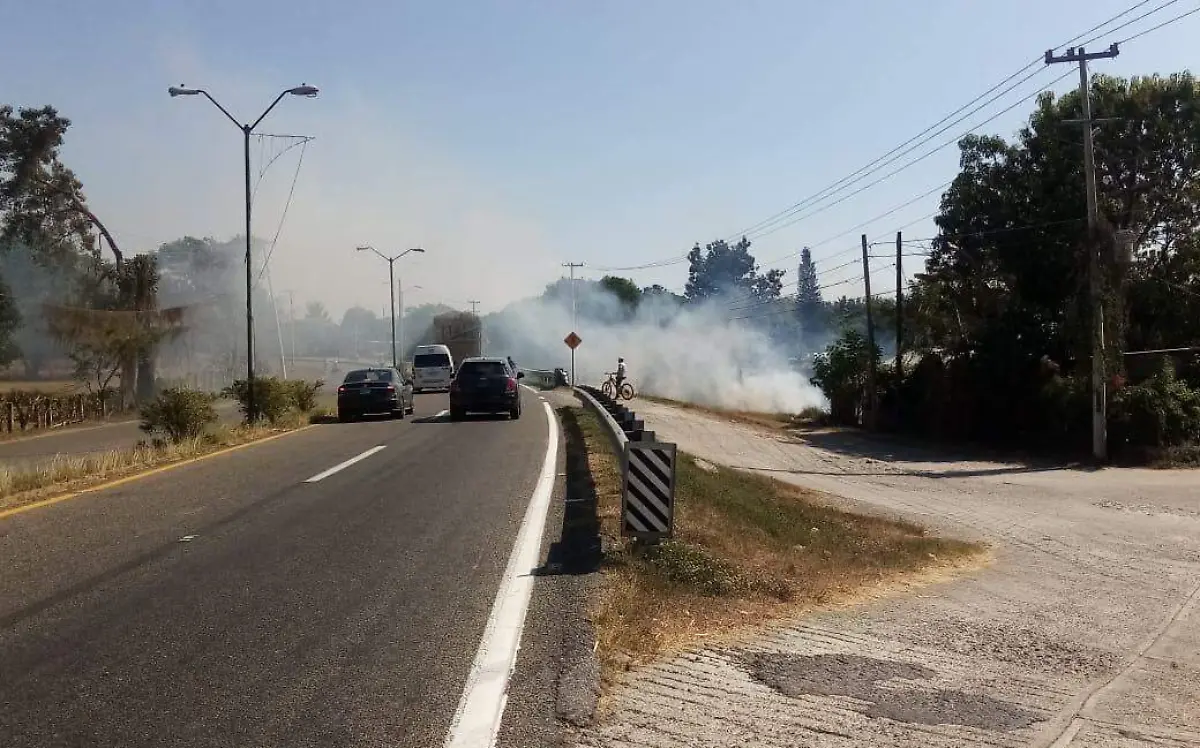 incendio en carretera